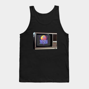 TV SET / VHS #4 (palms & grid) (GLITCHED) Tank Top